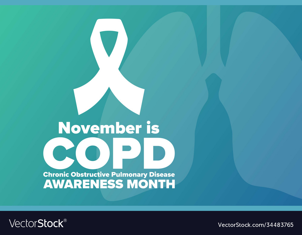 National copd awareness month chronic obstructive Vector Image