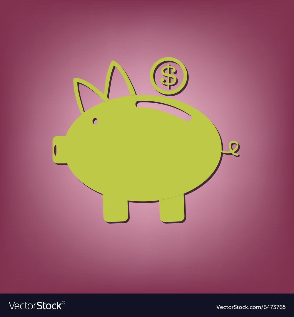 Piggy bank symbol of money