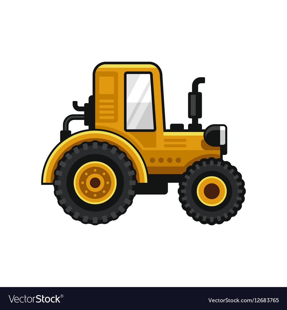 Yellow tractor Stock Vector by ©puhfoto 66387437