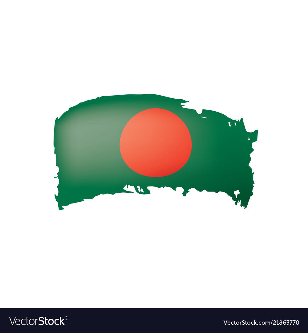 Bangladesh flag on a white