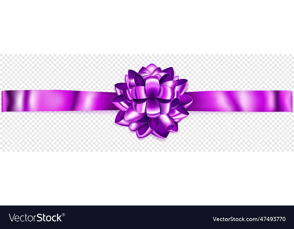 Big bow with horizontal ribbon Royalty Free Vector Image