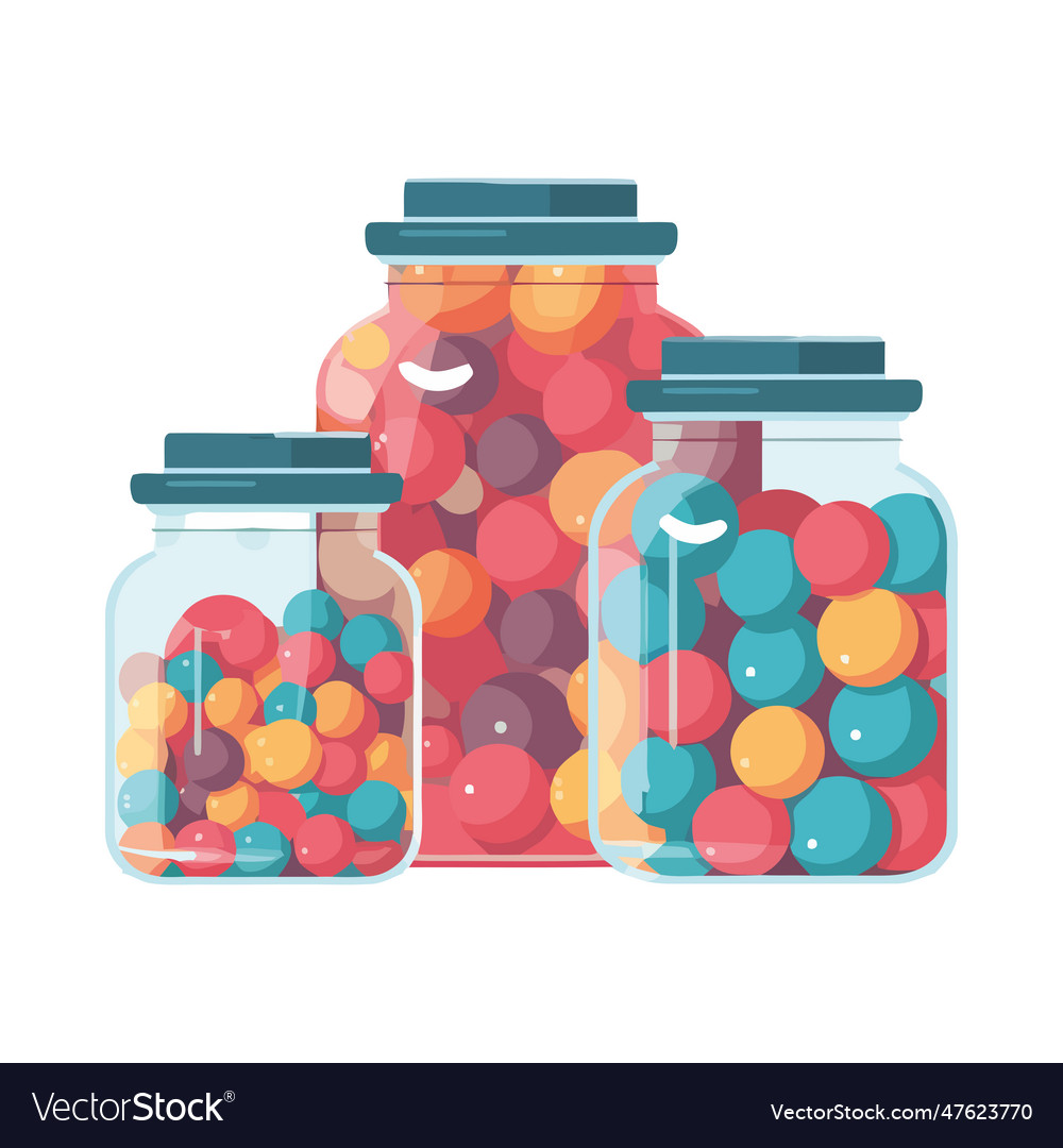 Candy jars Royalty Free Vector Image VectorStock