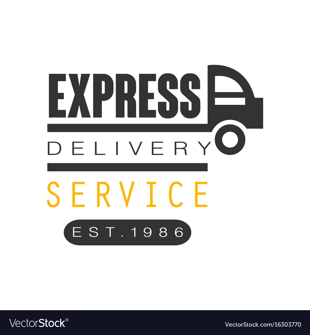 Express delivery service est 1986 logo design Vector Image