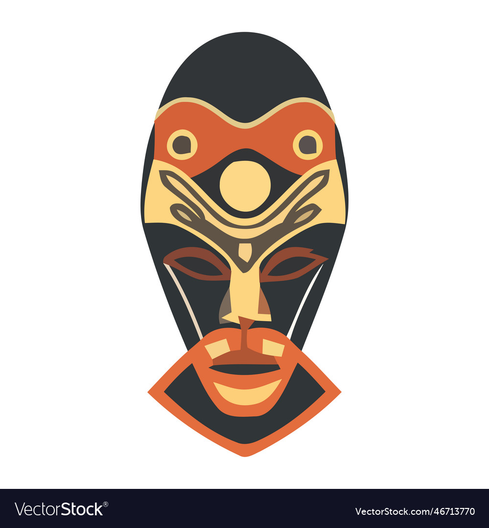 Indigenous culture portrayed through tiki mask Vector Image