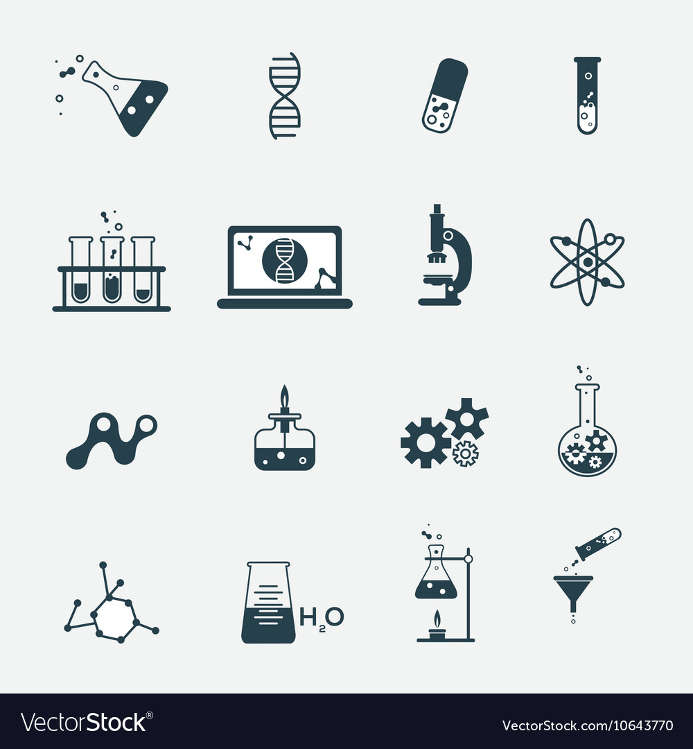 Laboratory icons Royalty Free Vector Image - VectorStock