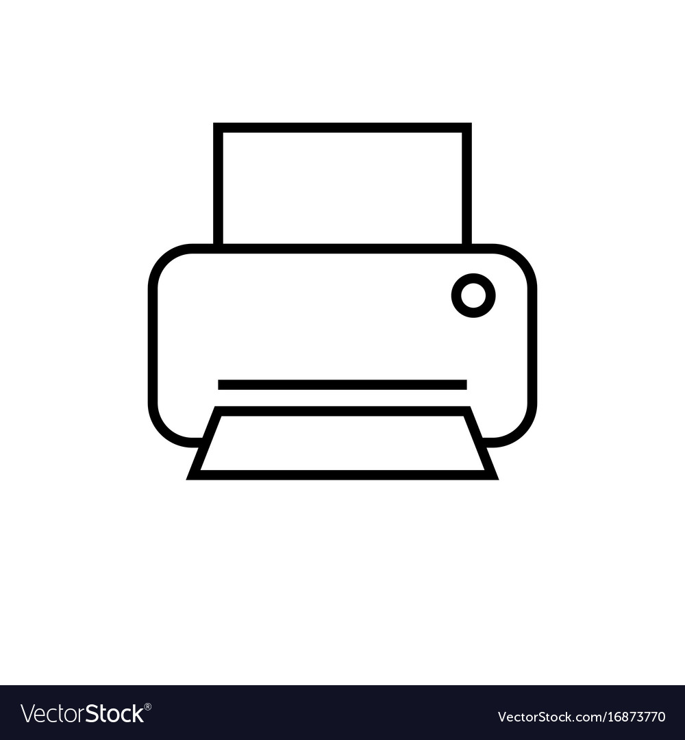 Print line icon Royalty Free Vector Image - VectorStock