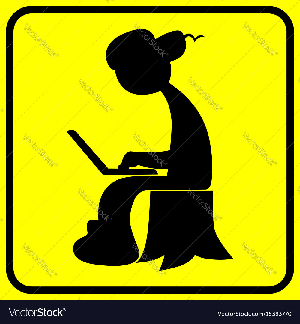 Russian hacker ahead humorous sign vector image