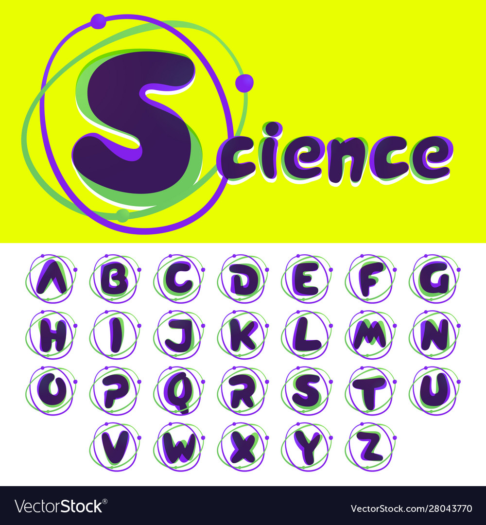 Science alphabet Royalty Free Vector Image - VectorStock