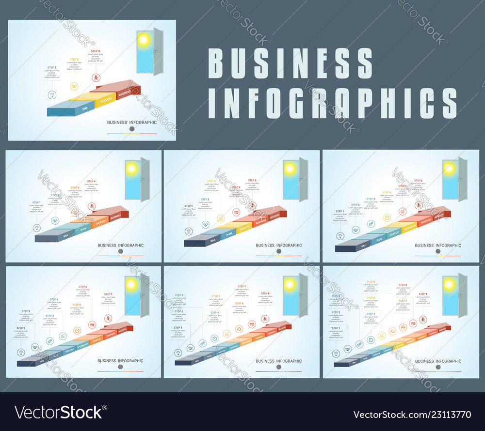 templates infographics from parts colored arrows vector image templates for infographics