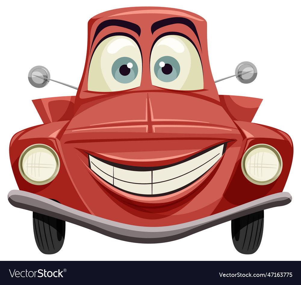 A cartoon car character Royalty Free Vector Image