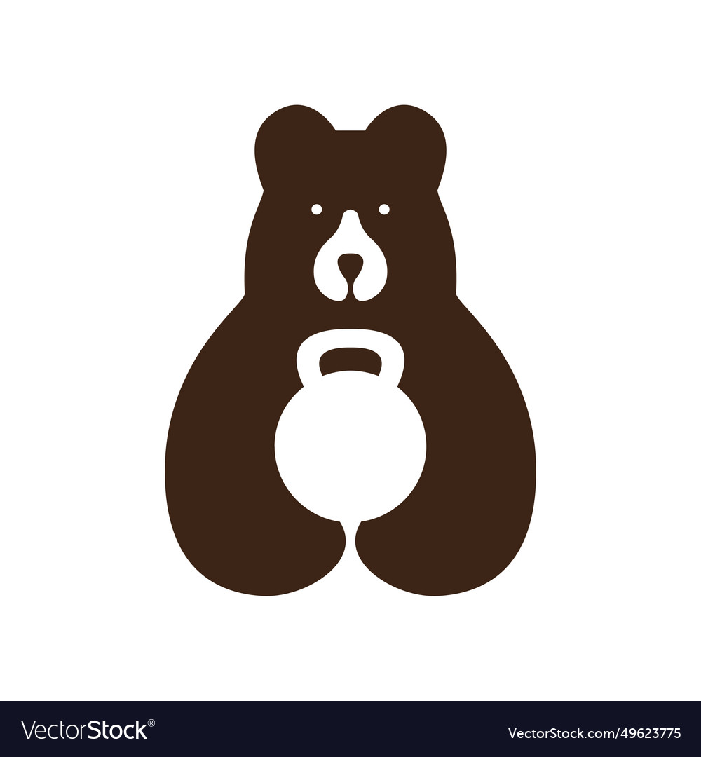 Bear gym logo design image