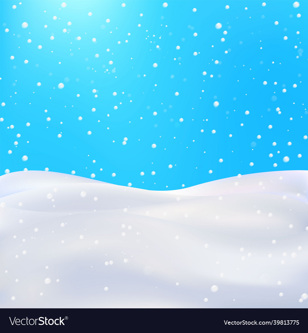 Christmas winter background snowy happy new year Vector Image