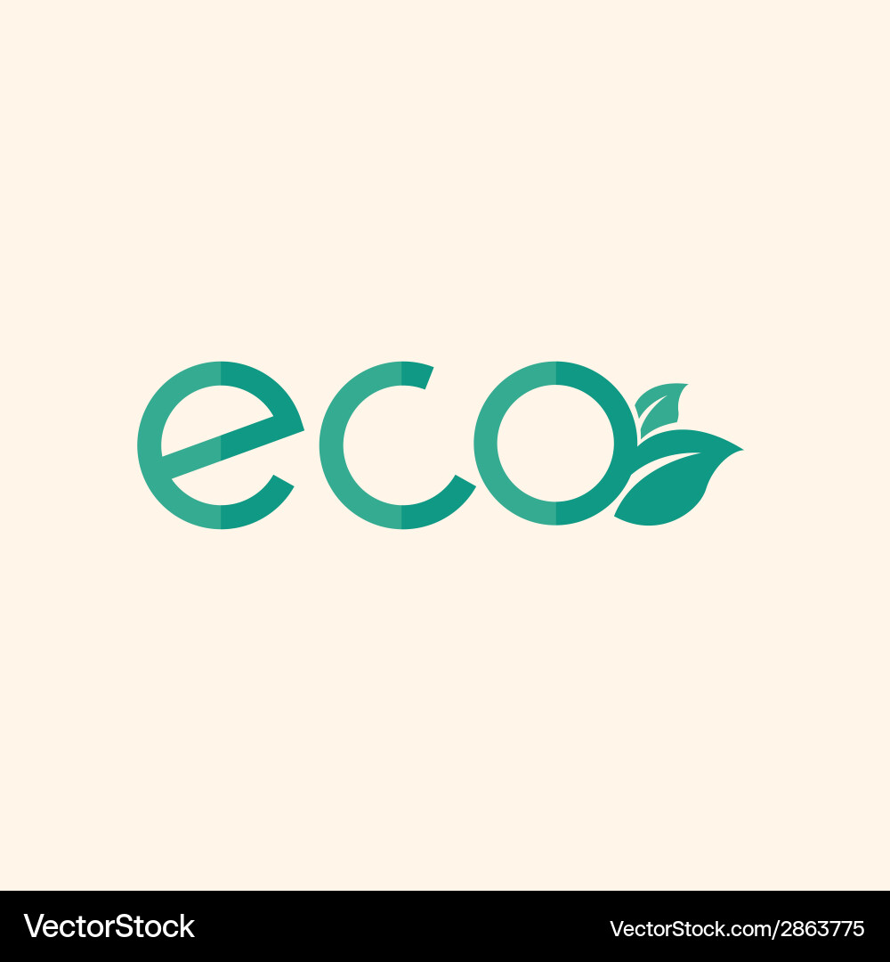 Eco flat icon Royalty Free Vector Image - VectorStock