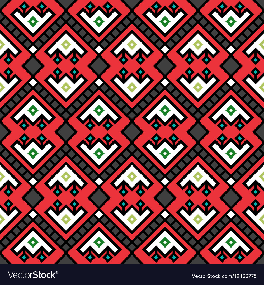 Geometric tribal dekorative Muster in rot