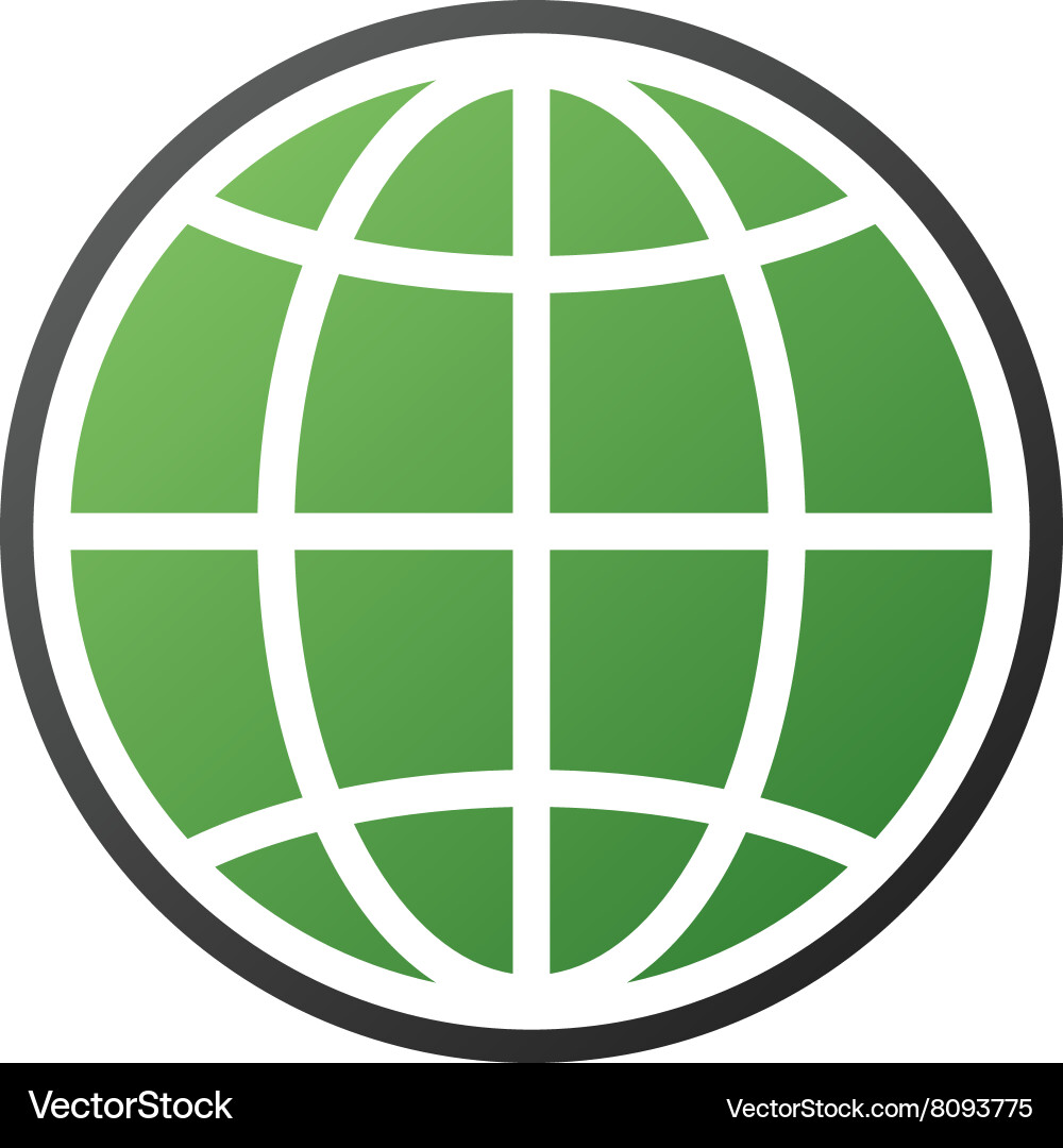 Globe gradient icon Royalty Free Vector Image - VectorStock