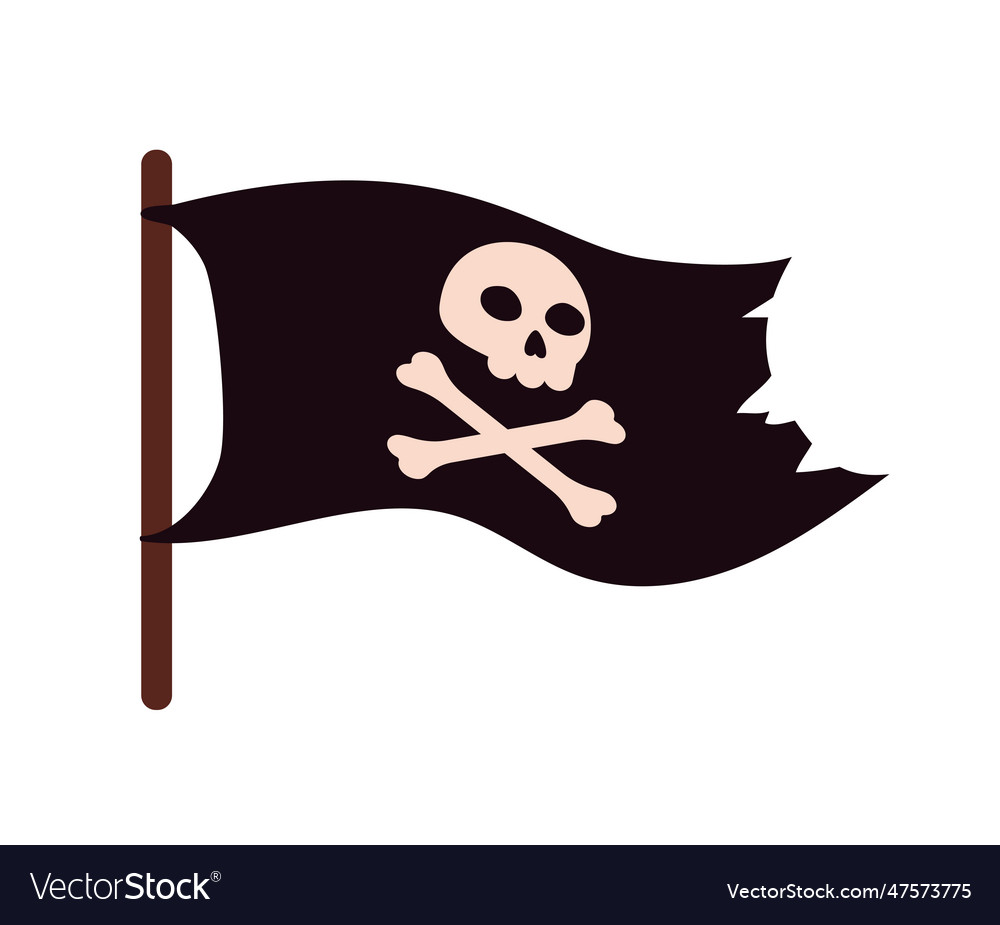 Pirate adventure flag concept