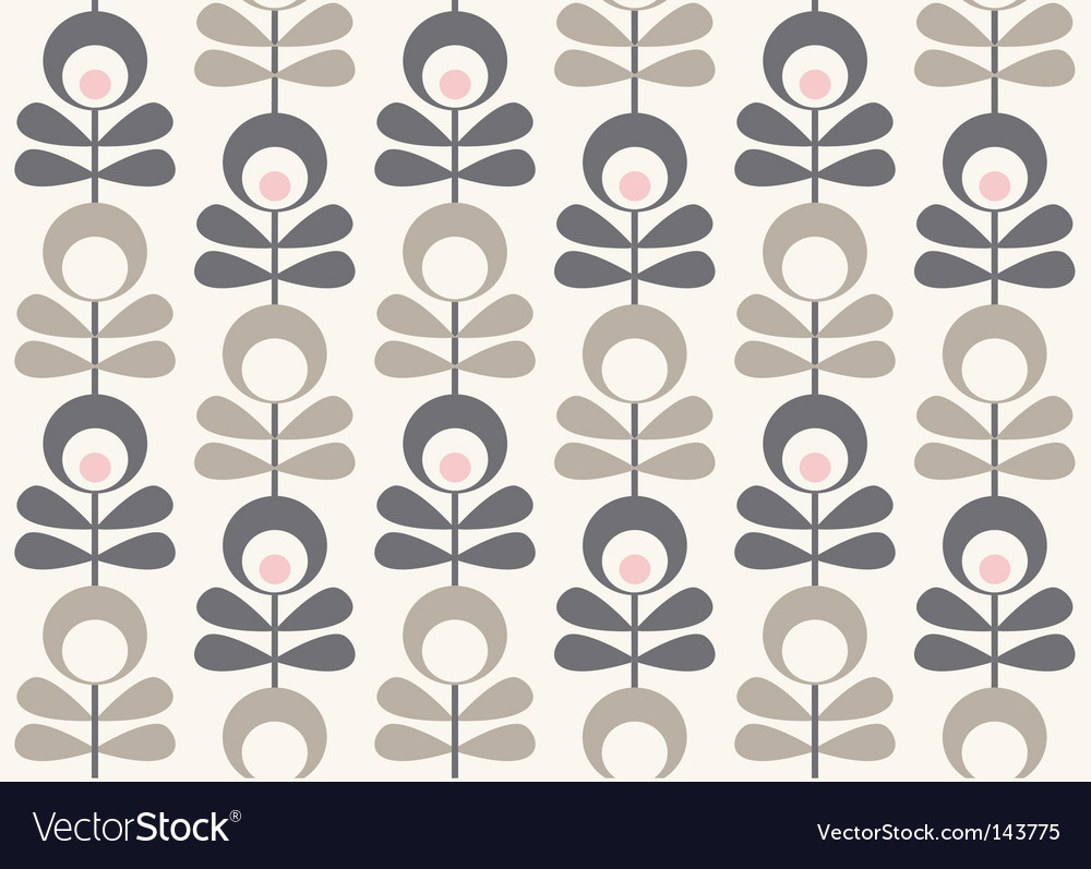 Retro Floral Seamless Royalty Free Vector Image