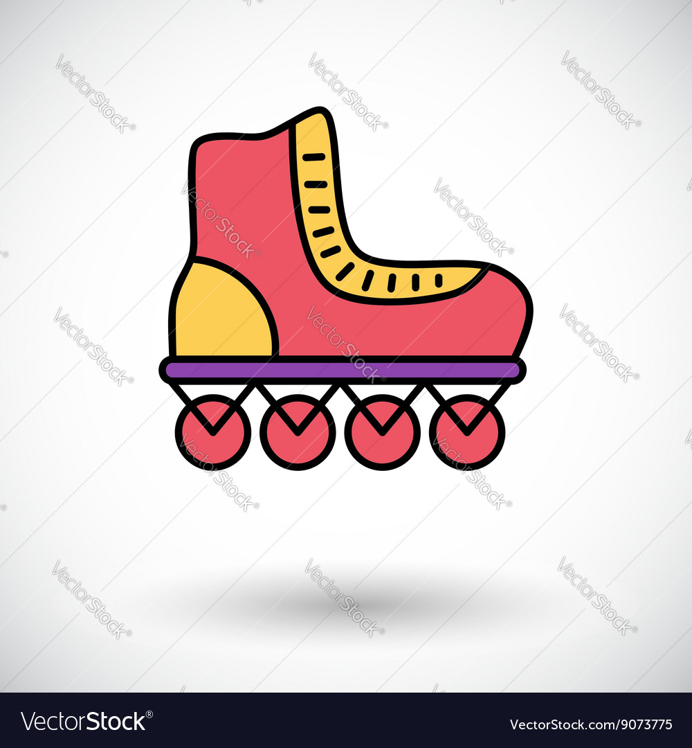 Roller skate flat icon