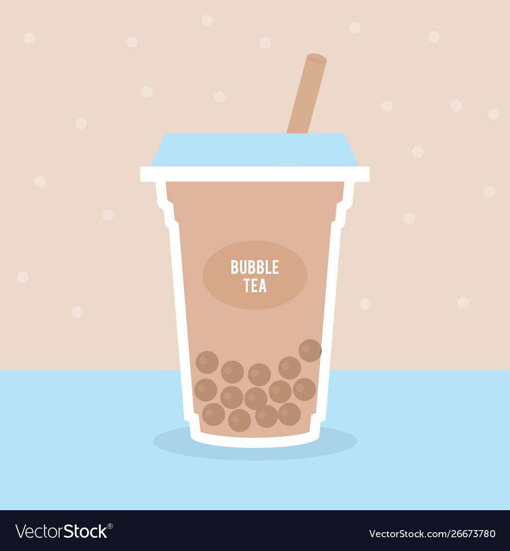 Bubble tea or pearl milk Royalty Free Vector Image