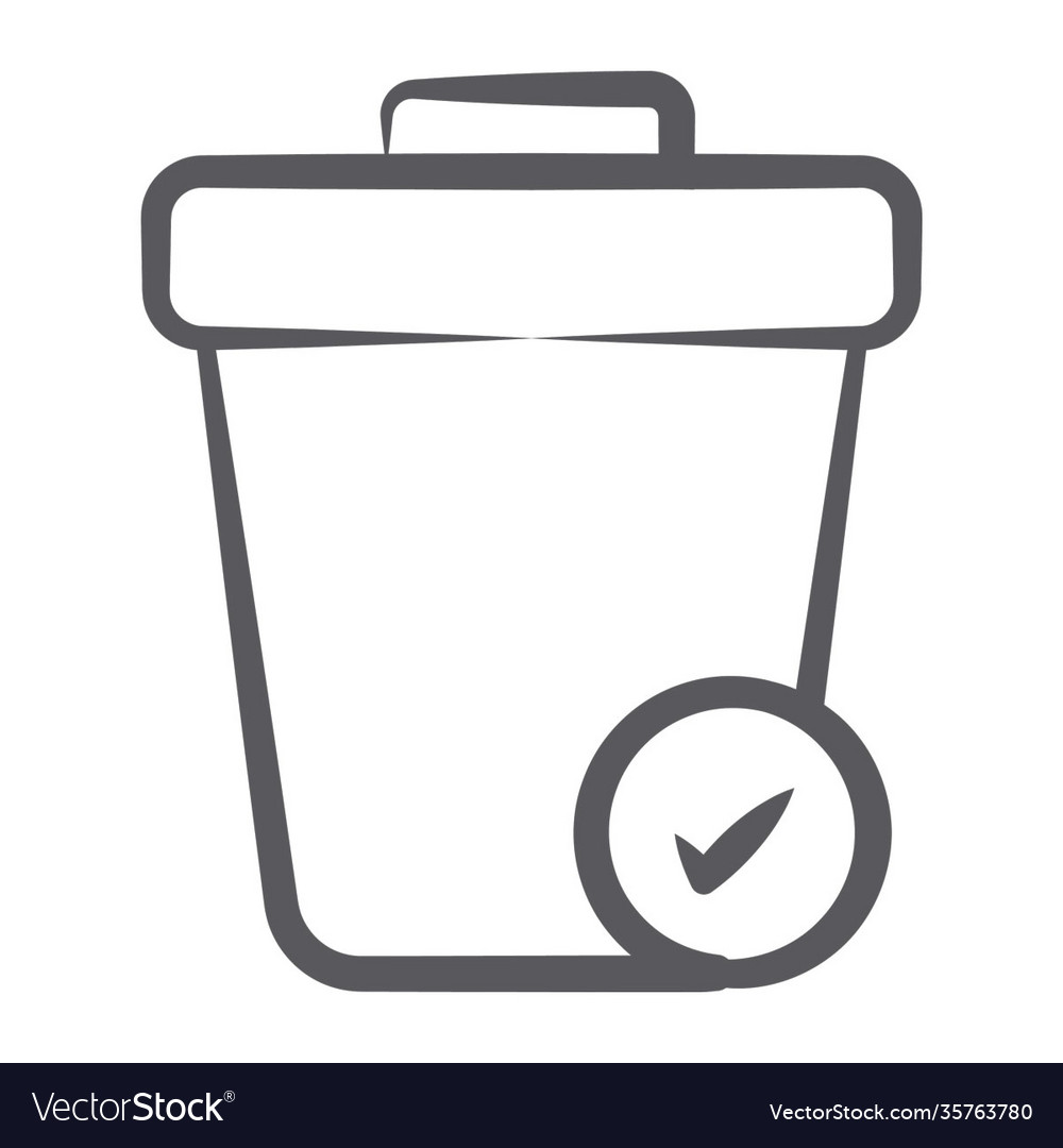 Check bin Royalty Free Vector Image VectorStock