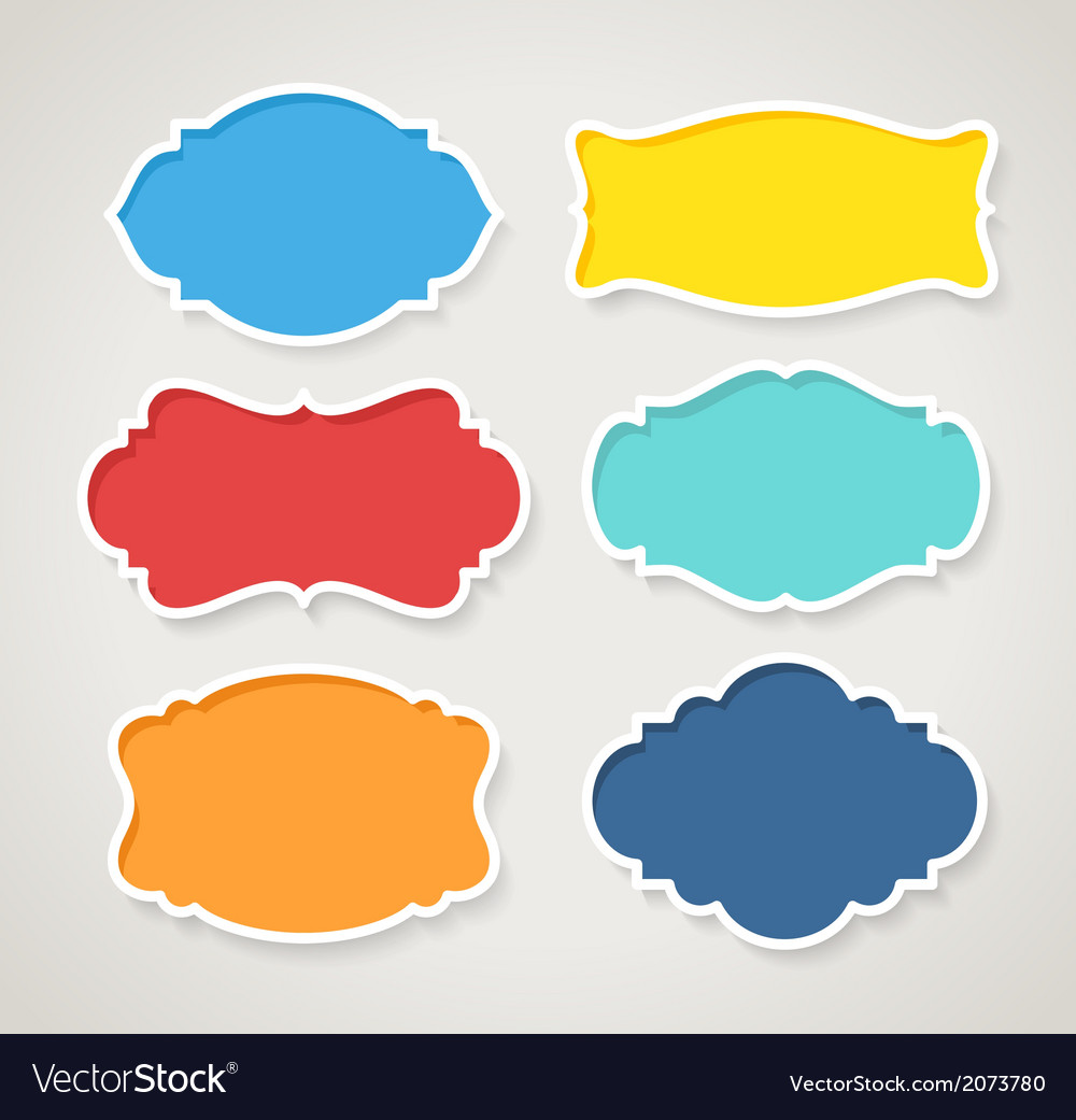 Set of colorful vintage labels