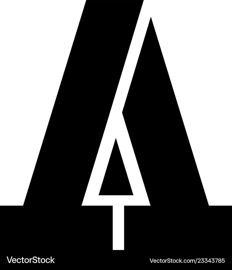 A letter triangle logo Royalty Free Vector Image