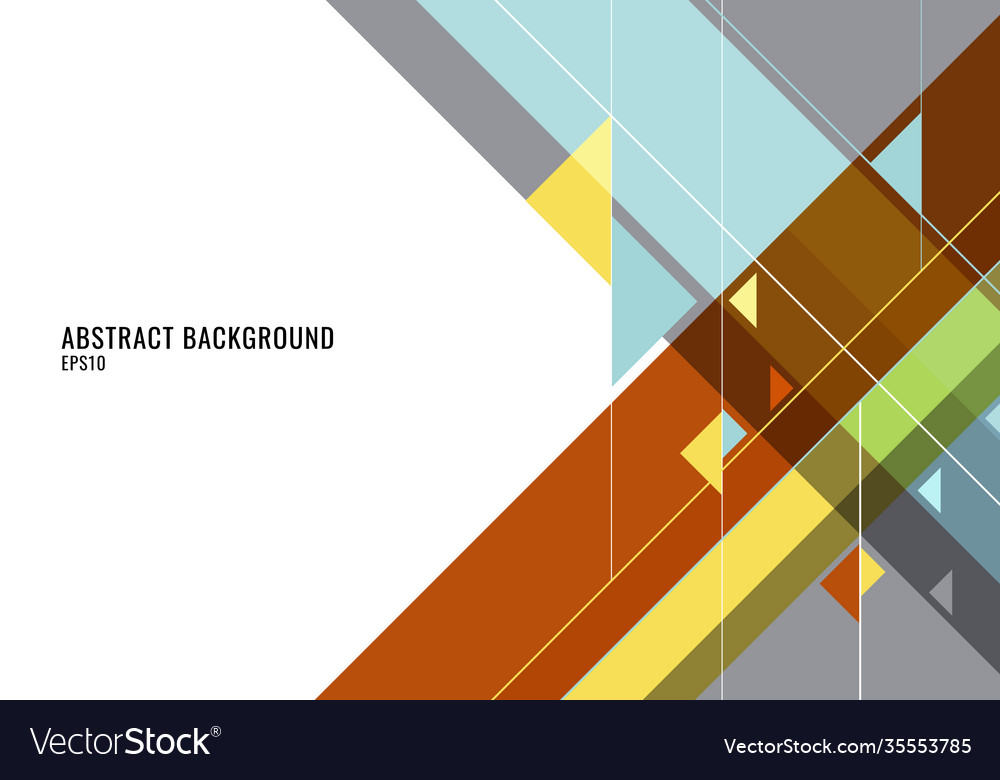 Abstract modern geometric and lines on white Vector Image