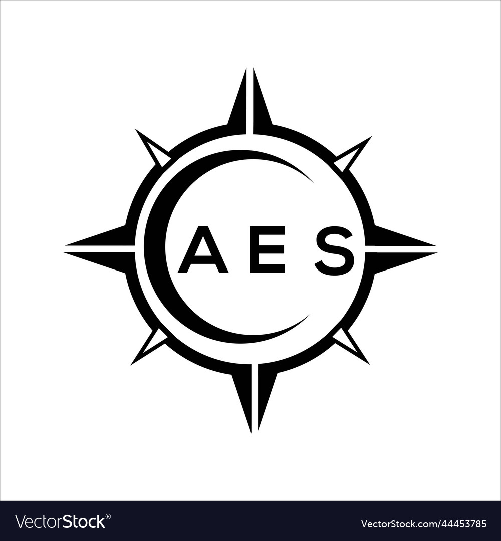 Aes abstract technology circle setting logo Vector Image