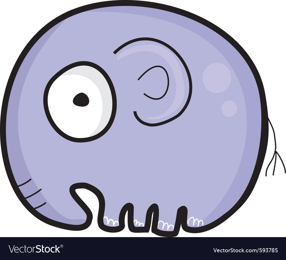 cartoon elephant royalty free vector image vectorstock