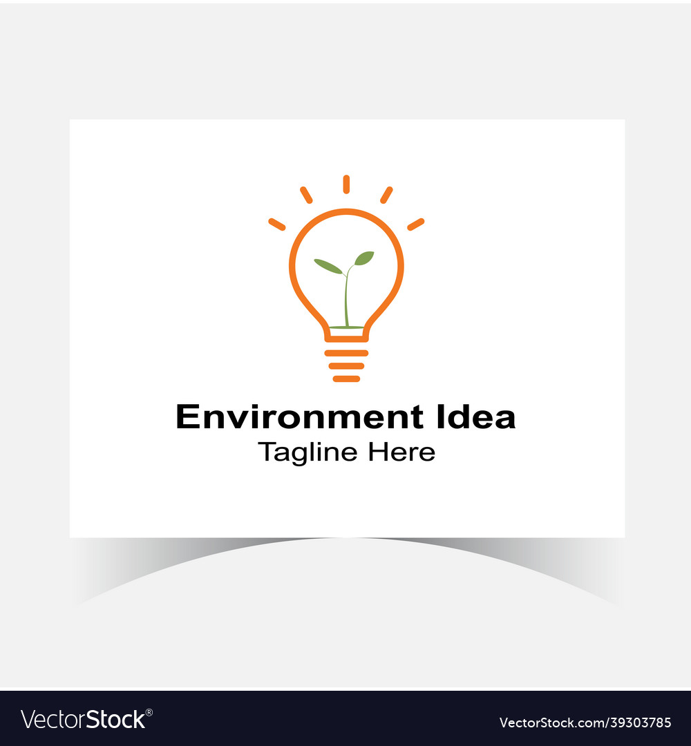 Green environment idea logo design template