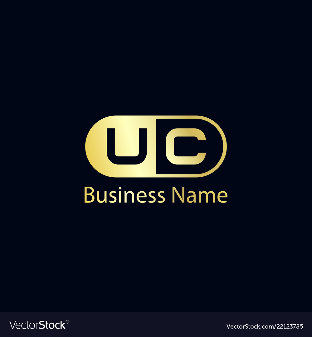 Initial letter uc logo template design