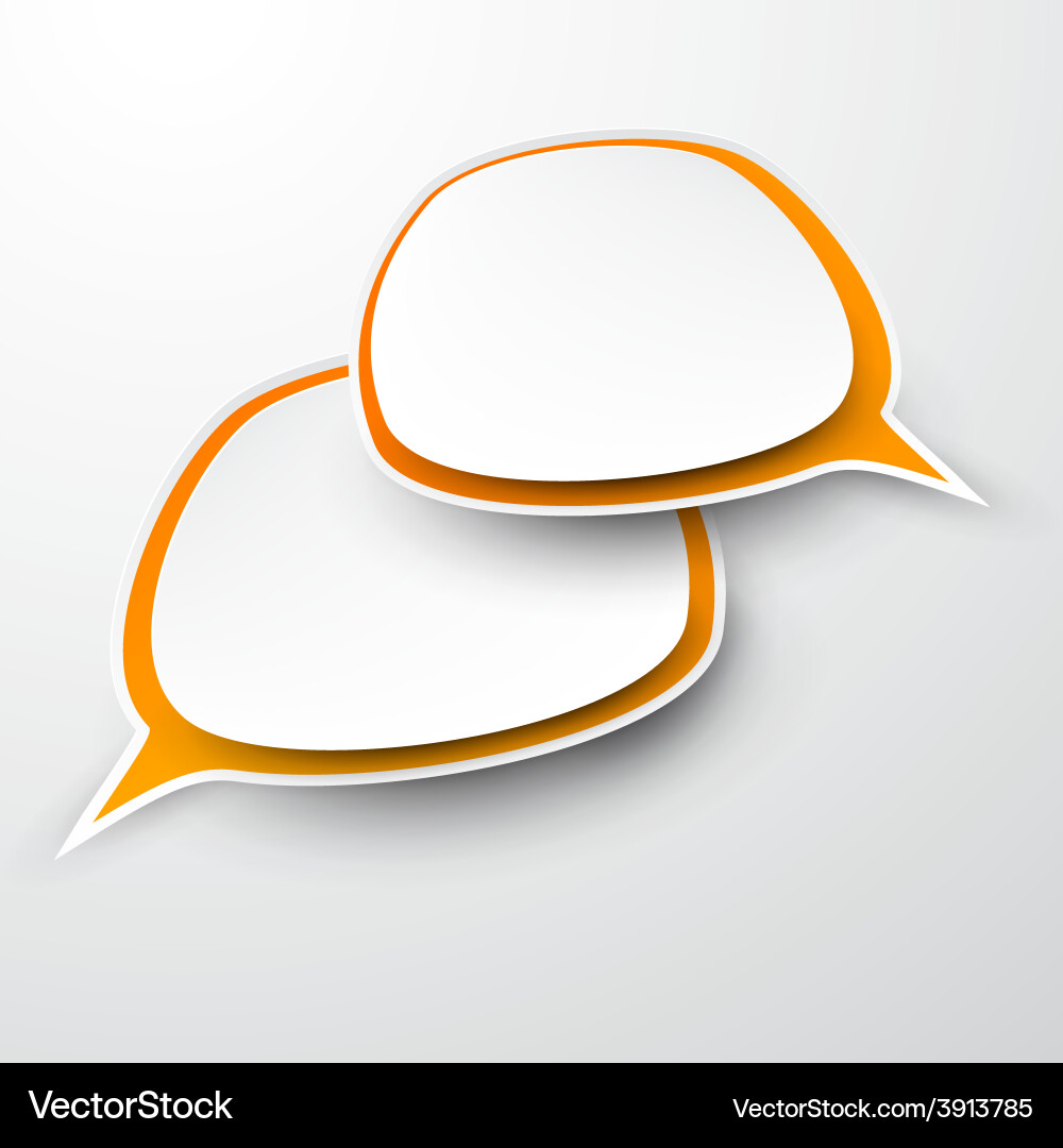 Paper speech bubbles Royalty Free Vector Image