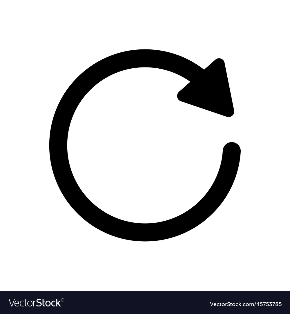 Reload or rotation icon symbol flat design