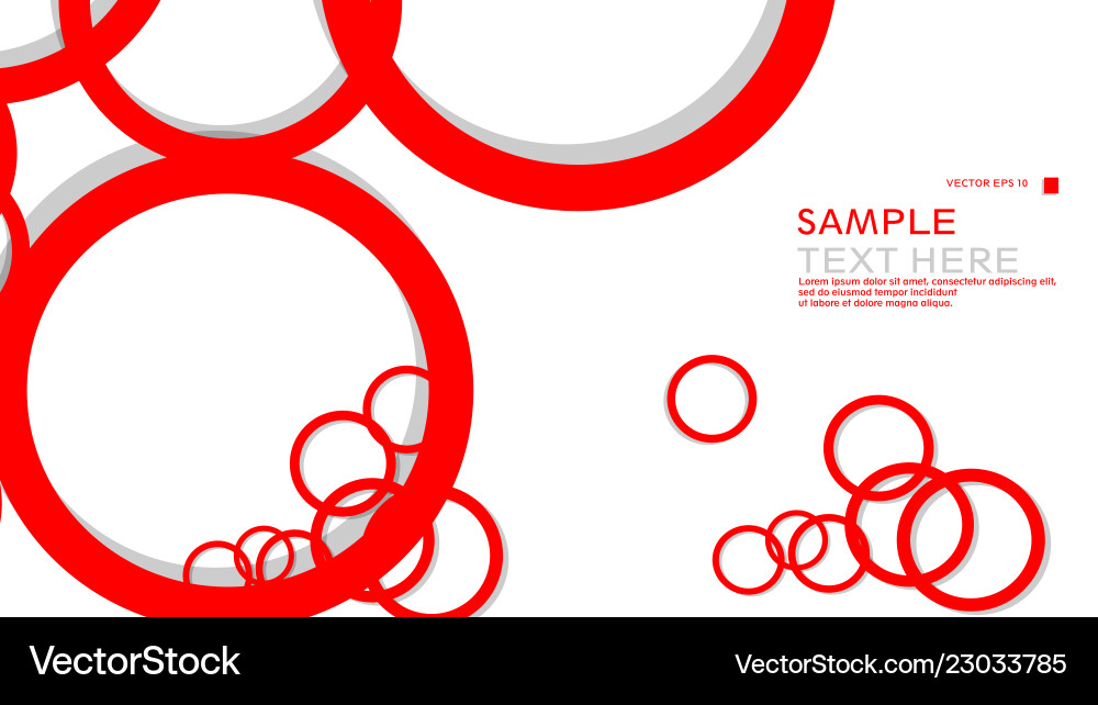Simple circles background with color red Vector Image