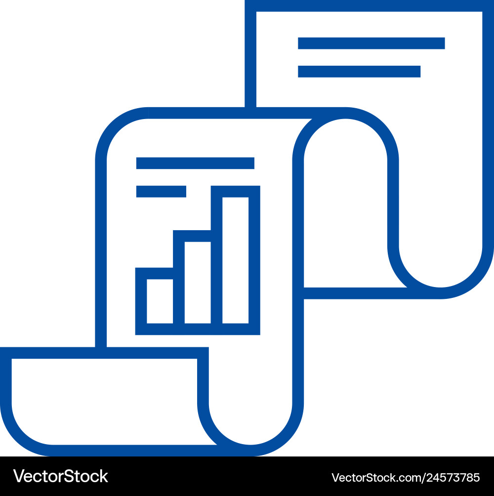 Statistical reportstatistics line icon concept Vector Image
