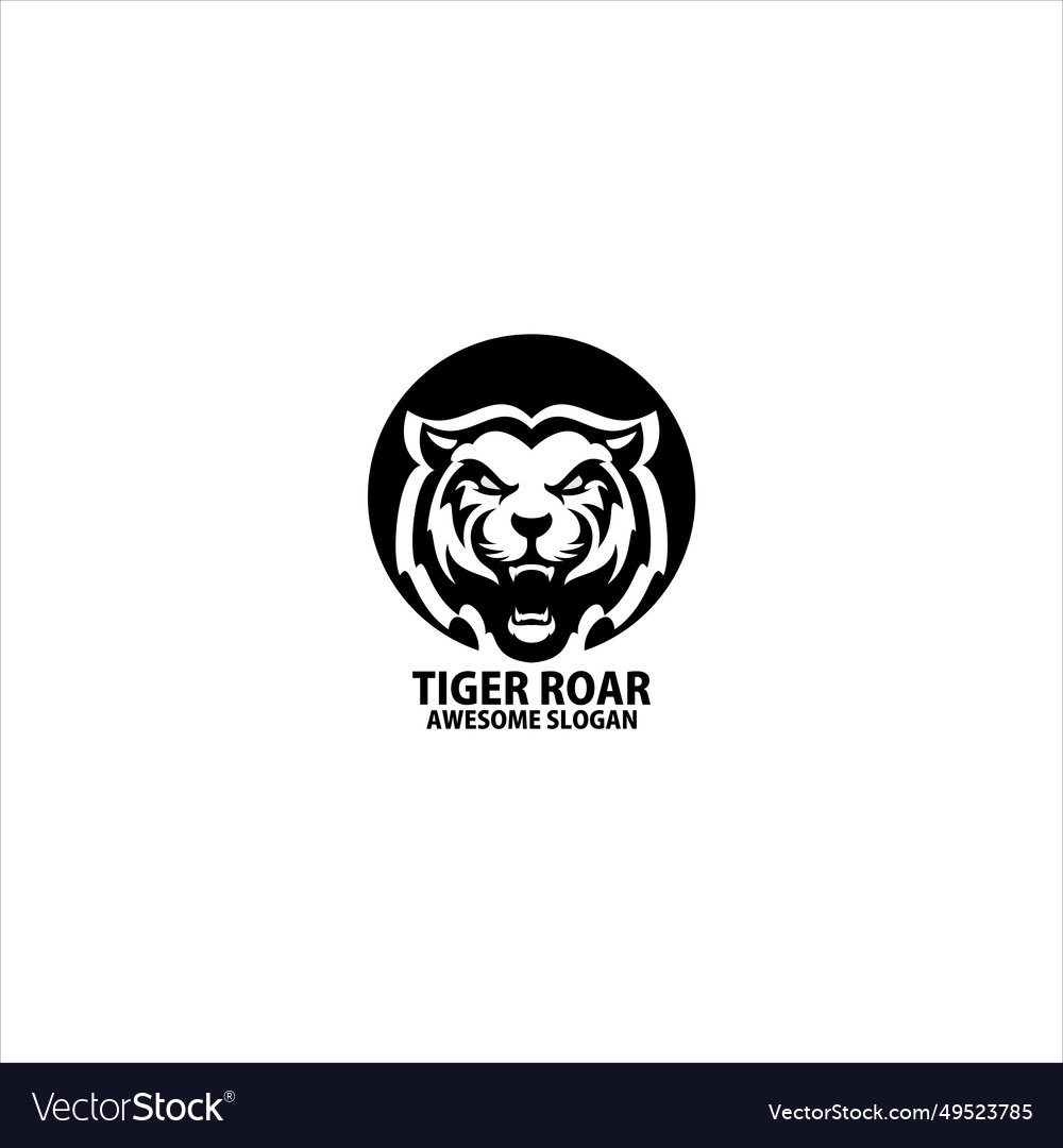 Tiger angry design mascot logo Royalty Free Vector Image