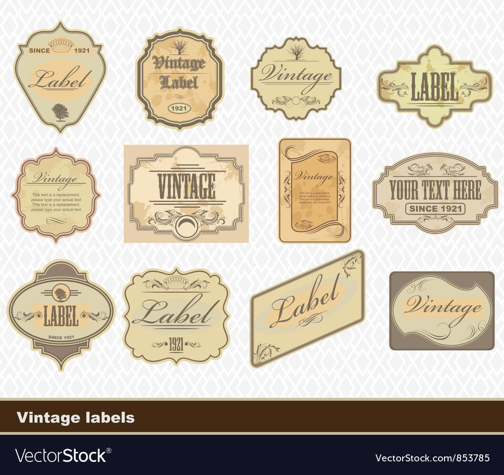 Vintage labels set Royalty Free Vector Image - VectorStock