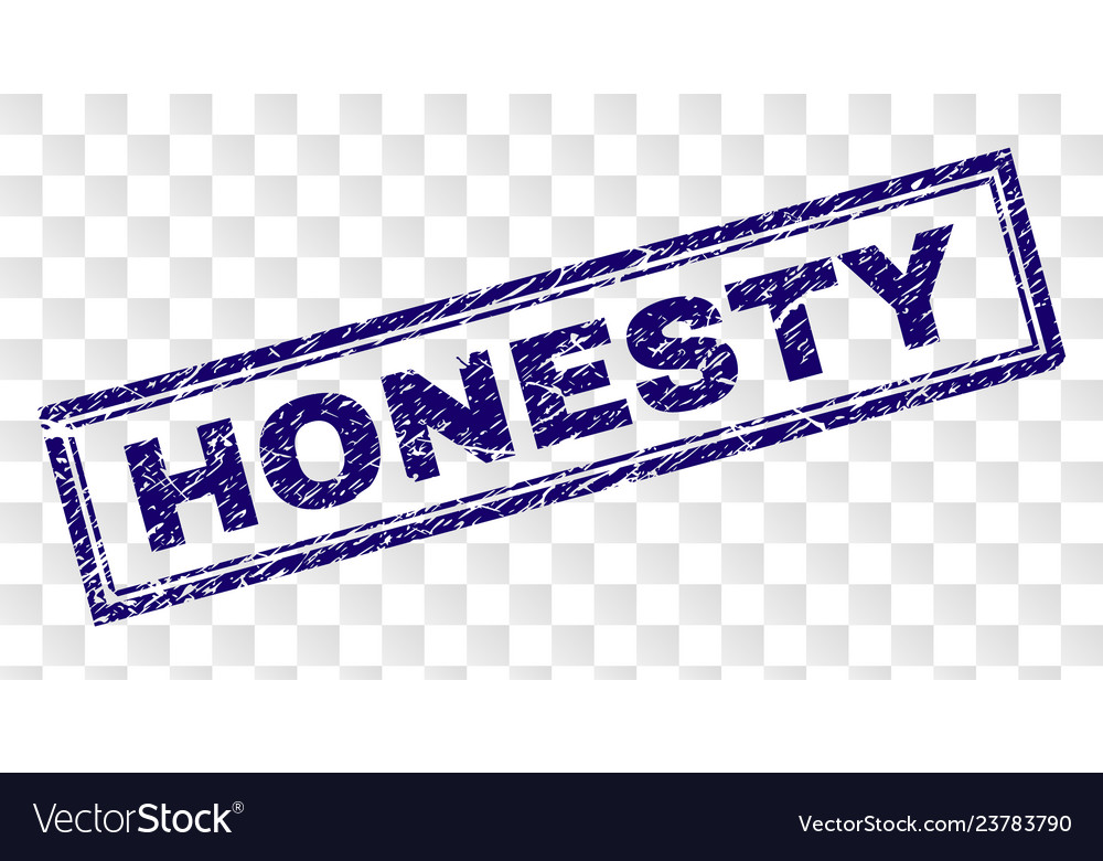 Grunge honesty rectangle stamp