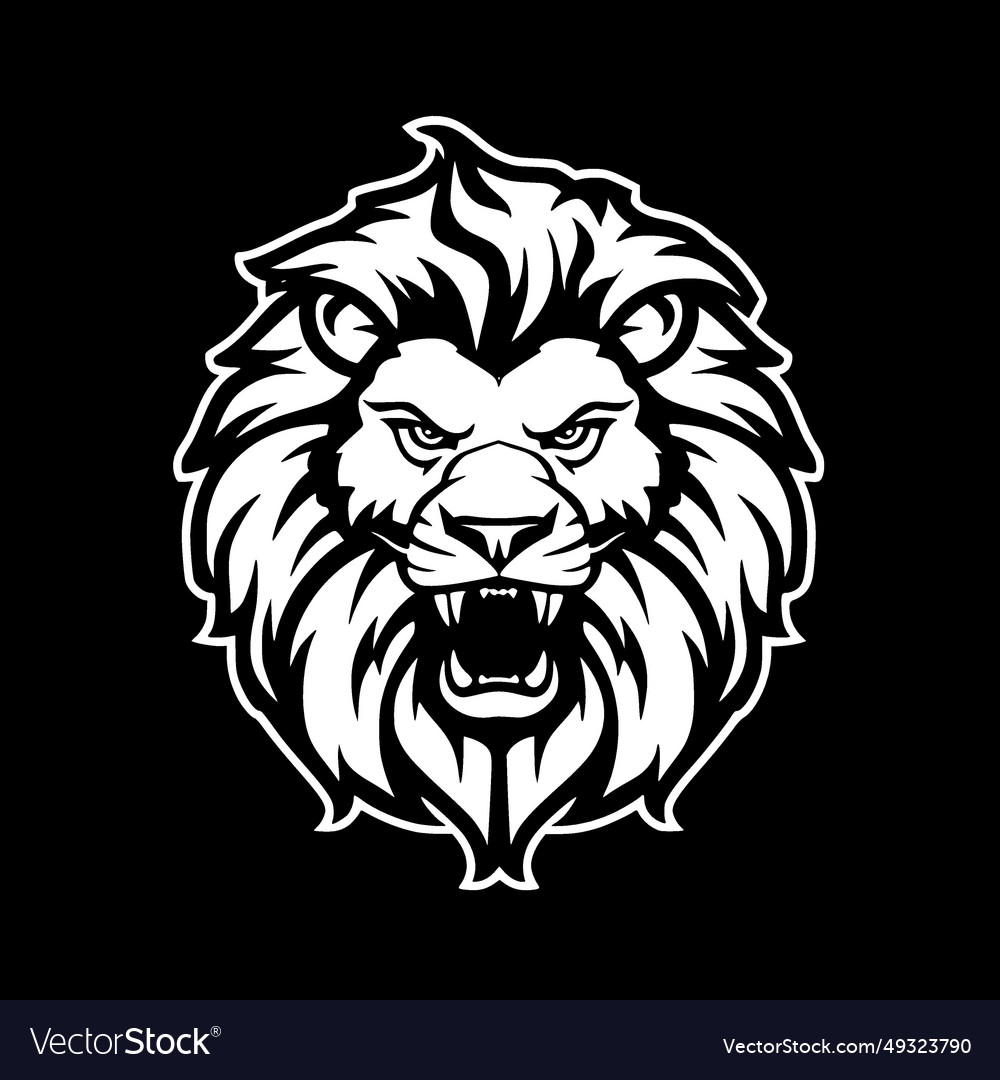 Lion - black and white isolated icon Royalty Free Vector