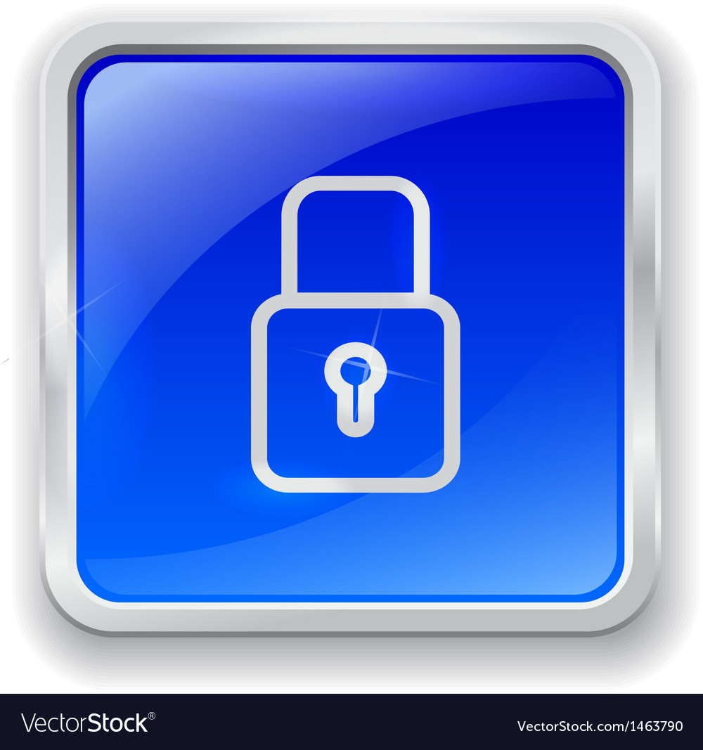 Lock icon on blue button