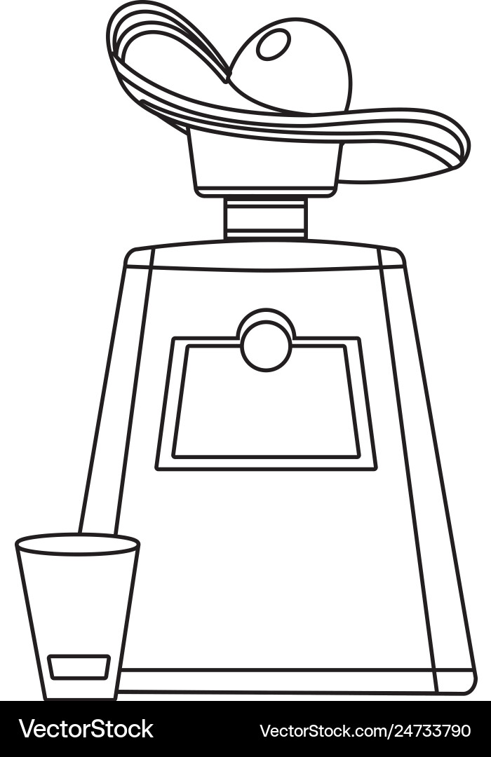 Mexican tequila bottle cartoon Royalty Free Vector Image