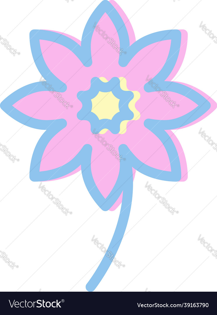 Pink sunflower on a white background Royalty Free Vector