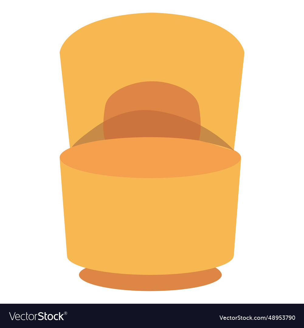 Poof chair with back icon Royalty Free Vector Image