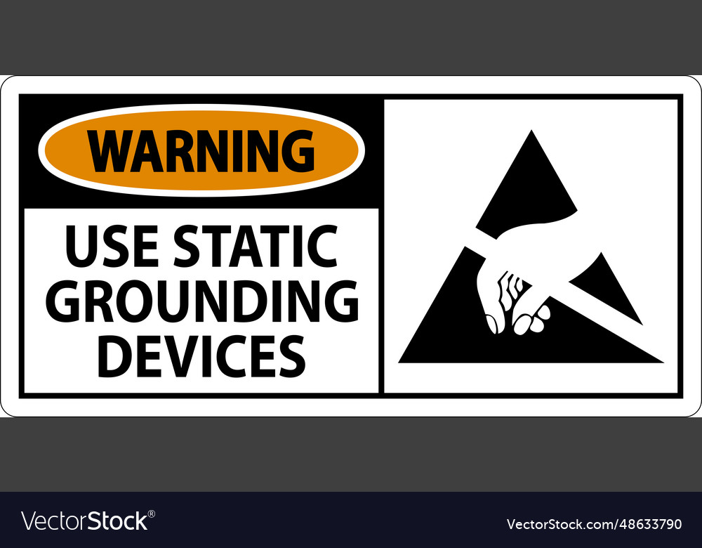 Warning sign use static grounding devices