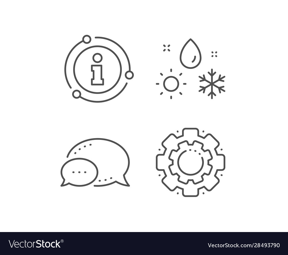 Weather line icon winter snowflake sign sun