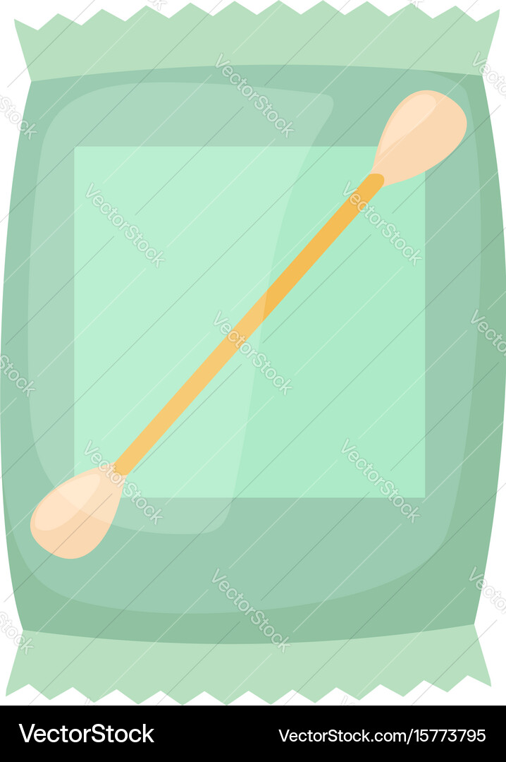 Cotton bud icon cartoon style Royalty Free Vector Image