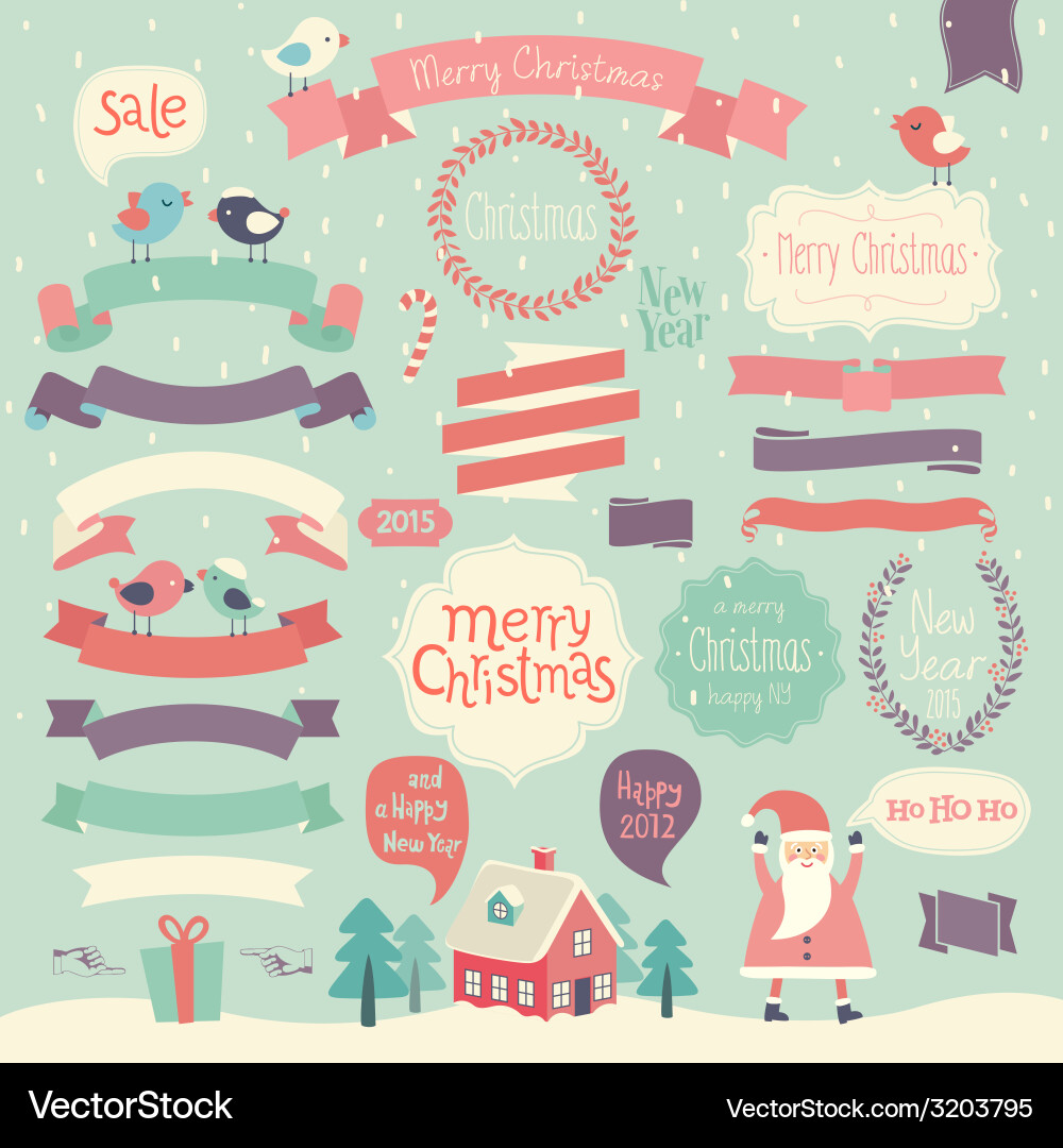 Flat ribbons Royalty Free Vector Image - VectorStock