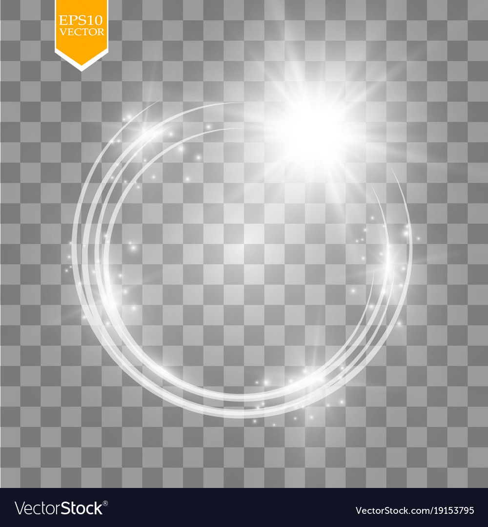 Light ring round shiny frame with lights