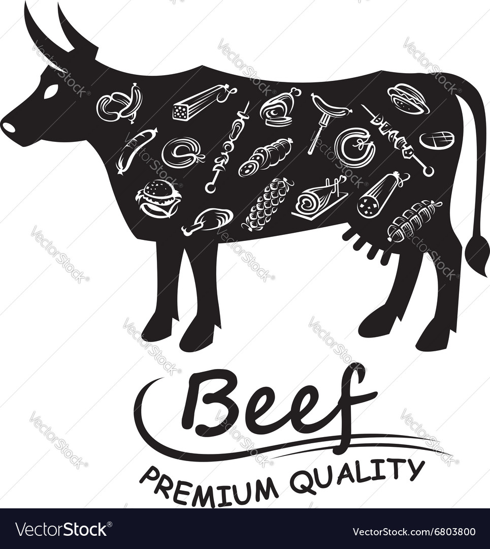 A cow Royalty Free Vector Image - VectorStock