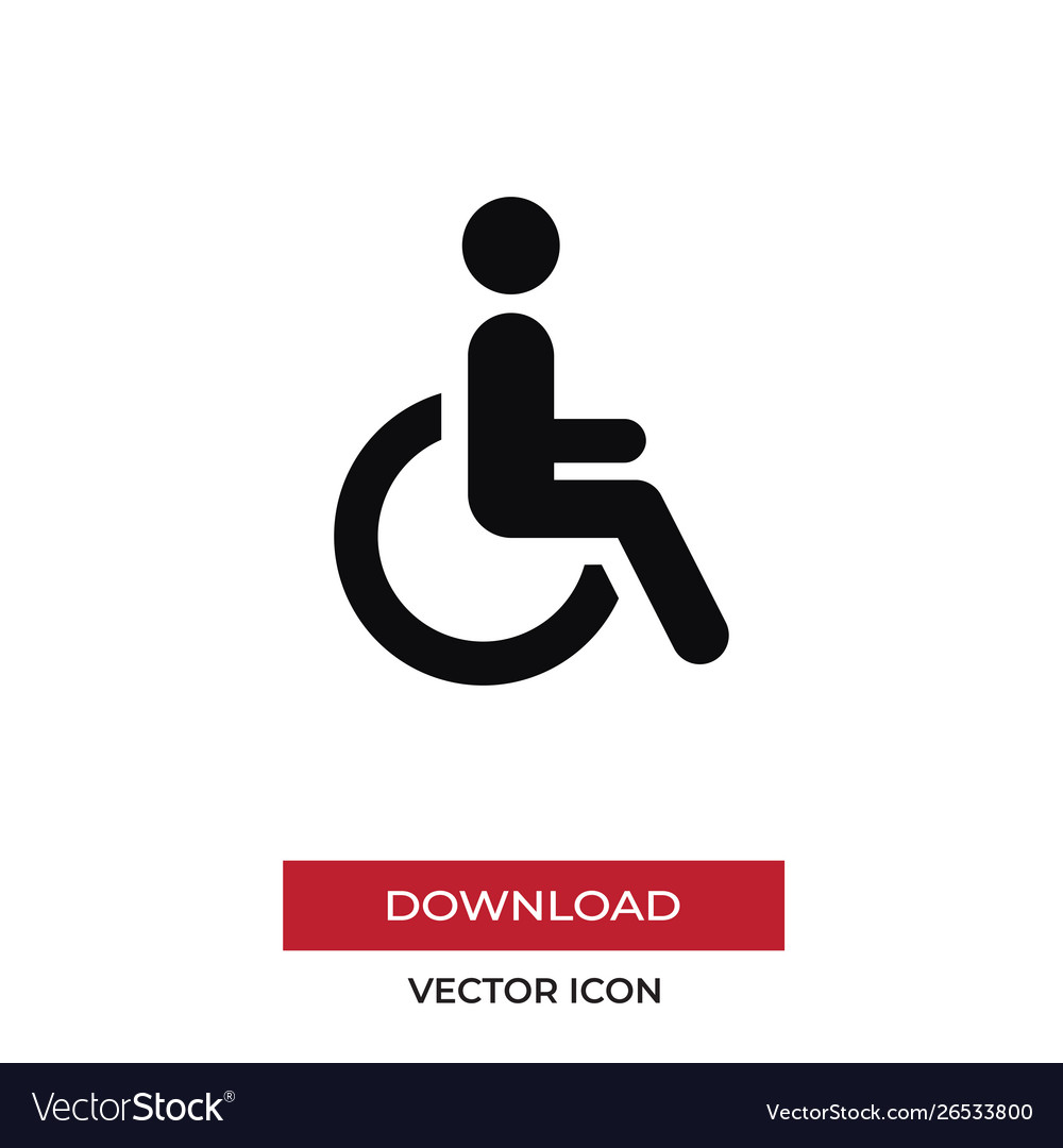 Disabled icon in modern style for web site